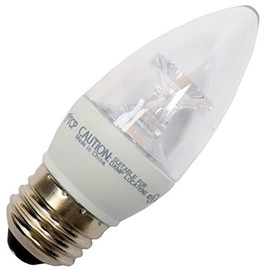 TCP LED4E26B1127K LED Bulb, B11 E26, 4W (25W Equiv.) - Dimmable - 2700K - 200 Lm.