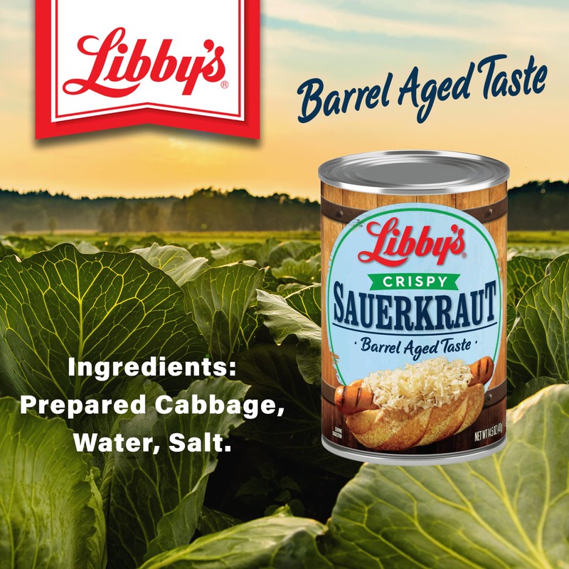 Libby's Crispy Sauerkraut | Classic Barrel Aged Tangy-Sour Taste |