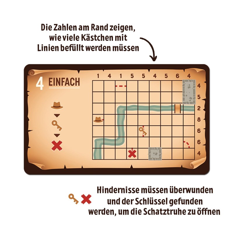 moses. Mission Gold, Puzzle Logico con Fattore di dipendenza da