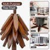 Wooden Tree Trivet Set – 4 Tree-Shaped Coasters & 1