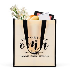 Grandma Gifts Oma Gifts Waterproof Tote Bag Humor Reusable Grocery Bags Beach Bag Handbags Grandma Birthday Gifts Christmas Mothers Day Appreciation Grandmothers Day Gifts for Grandma Women Grammy