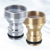 Washbasin Balcony Hose Adapter Brass Faucet Hose Connection Tap Connector Faucet Adapter (Silver) 10ea