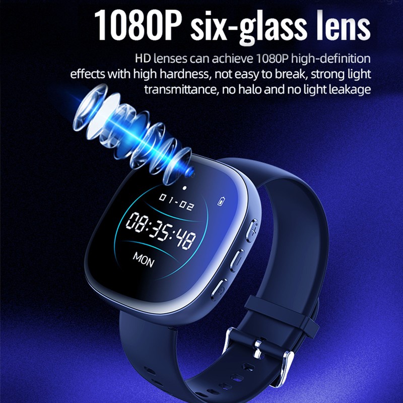 Video Recorder Watch Digital HD 1080P Noise Reduction AI Intelligent