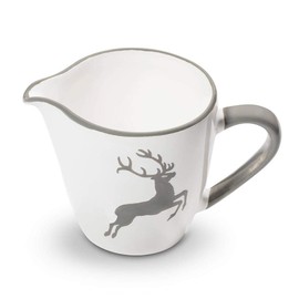 GMUNDNER KERAMIK Milk Jug Gourmet Capacity 0.2 Litres Grey Deer Crockery Handmade in Austria