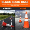 Pyle Traffic Cones, 12-Pack PVC with Heavy-Duty Base, 28" High-Visibility