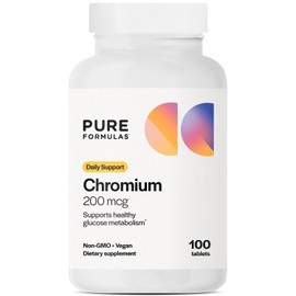 PureFormulas Chromium 200 mcg - 100 Tablets
