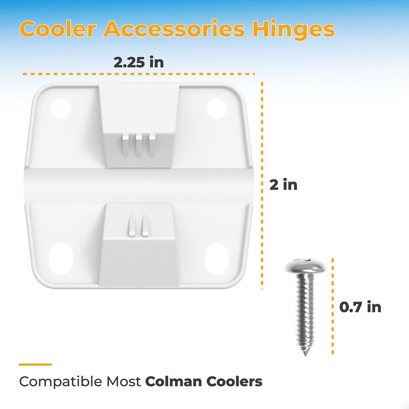 4 Pack Cooler Hinges Replacement for Coleman Camping Cooler Accessories,