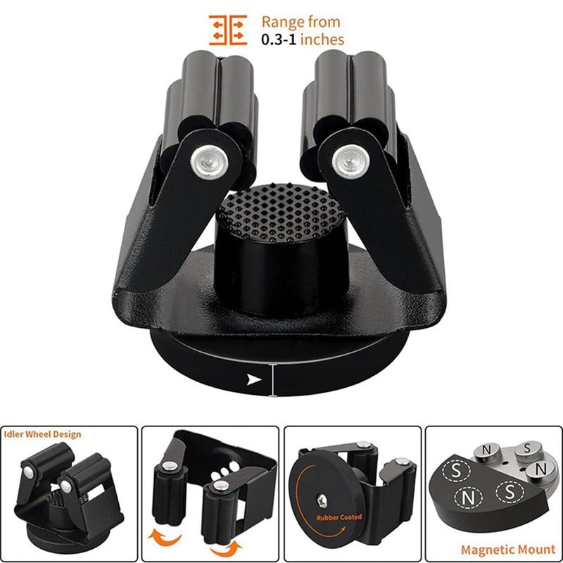 Comphic 4-Piece Magnetic Mop Broom Holder, Strong Broom Mop Holder