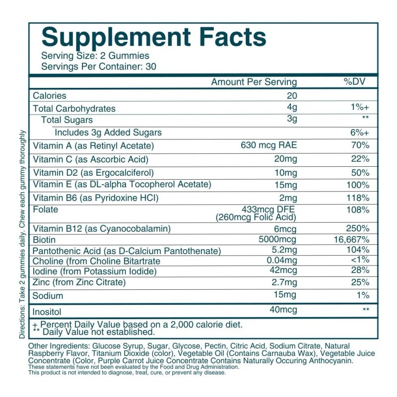 Weem Gomitas Biotina Vitaminas Veganas Cabello 120