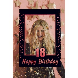 JeVenis 18 Birthday Party Photo Booth Props 18 Birthday Photo Frame 18 Birthday Party Decoration 18 Birthday Party Favors