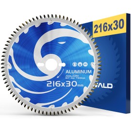 FALKENWALD Circular Saw Blade, 216 x 30 mm, for Metal, Ideal for Aluminium, Compatible with Bosch PCM 8s, GCM 8 SDE, Chop Saw Blade