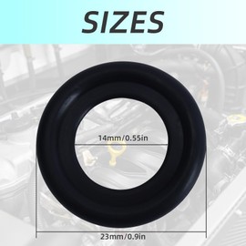 30PCS M14 Oil Drain Plug Gasket - 14mm Rubber Sealing Washer Replacement for GM 12616850 3536966, Compatible with Car, SUV, Truck, RV Engine Oil Pan Drain Plug Crush Washer