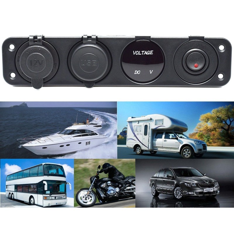 Cllena Dual USB Socket Charger 4.2A + 12V Power Outlet