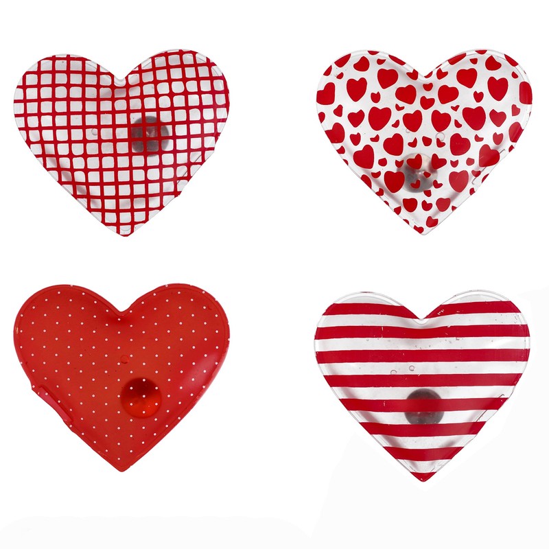 12 x Pocket Warmers Heart in Four Models Assorted -