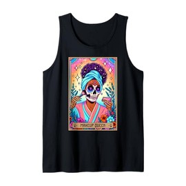 Makeup Queen Tarot Card Beauty Influencer Cosmetics Makeup Tank Top