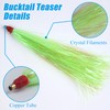 Fishing Bucktail Teasers Kit, 10pcs Mylar Flash Teaser Tail Fishing