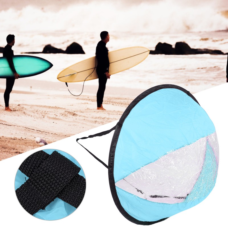 Polyester Taffeta Durable Folding Kayak Wind Sail Transparent Window Canoe