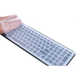 JuYuish Silicone Keyboard Skin Cover Compatible for Dell Pro Plus Compact Keyboard KM7120W & Dell Pro Plus Compact Keyboard KB740 (Clear)