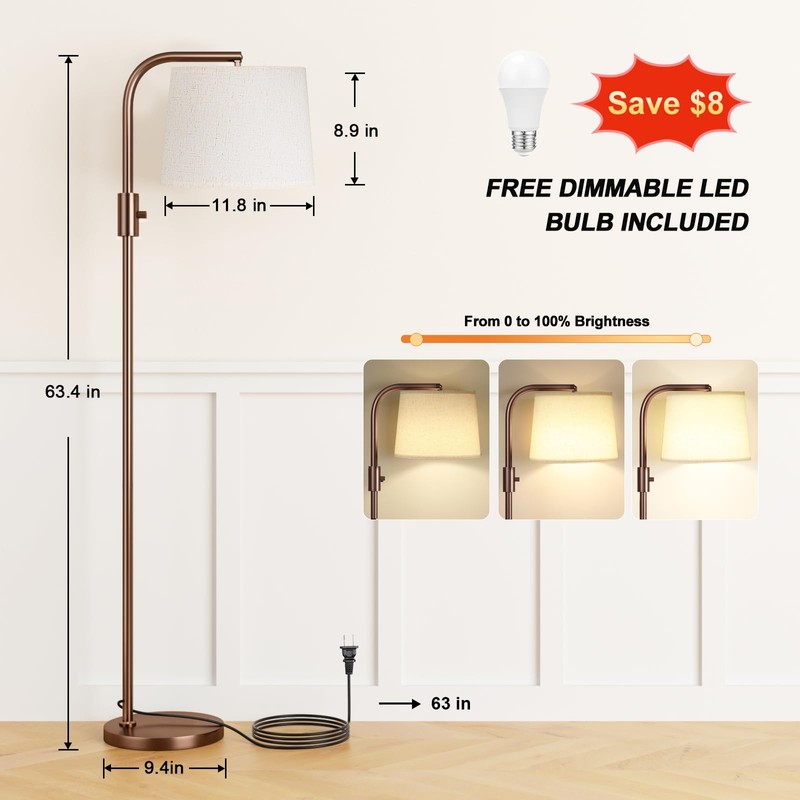 Ambimall Fully Dimmable Floor Lamp - Floor Lamps 9W LED