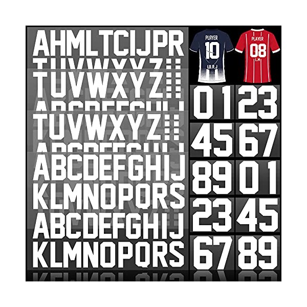 18 Sheets 216 Pieces 8 Inch Iron On Numbers T-Shirt