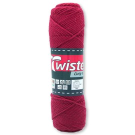 Frida's Wollhaus Twister 50 g Curly 8-Ply Plain Cotton School Yarn Pot Holder Yarn Wool 28 Colours (37 | Bordeaux)
