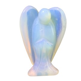 AituoWan Angel Amethyst Carved Healing Crystals Pocket Guardian Reiki Statue Angel Figure, Gemstone, Guardian Angel, Guardian Angel, Decoration, Amulet, Gemstone Figure, Decoration (2 Inches)