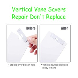 12 Vertical Blind Repair Vane Savers, Louver Replacement Parts Maintenance Clips/Blind Fixers，White
