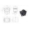 6 Pin 16A 250V On/On Appliance Switch with Waterproof Cover