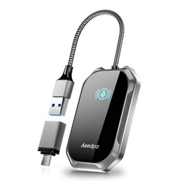 Wireless Android Auto CarPlay Adapter, Touch Connection for Easy Setup, Wireless Upgrade for Wired Android Auto Car Play Dongle, Bluetooth Plug & Play for Android Phones