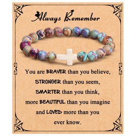 JoycuFF Teen Gifts Trendy Stuff Cross Bracelets for Teen Jewelry Gifts for Teenage Ideas 13 14 15 16 10 11 12 Year Old Birthday Easter Christmas Gift