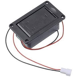 Active Bass Guitar Pickup 9V Battery Boxs/Holder/Case/Compartment Cover With Metal Contacts Spring And 2 Pin Plug with Cable
