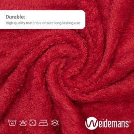Weidemans 100% Cotton Towels 35" X 70" | Burgundy Towels Set of 2 Ultra Soft and Highly Absorbent Bath Towel Set Cotton, Gym, Hotel, Spa, Machine Washable