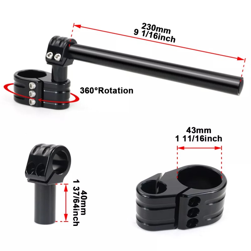 xitomer Separate Racing Clip Ons Handlebar Aftermarket Fit For Yamaha