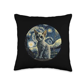 The Bush Baby Happy Bush Baby in Starry Night Painting Men Women Kids Throw Pillow, 16x16, Multicolor