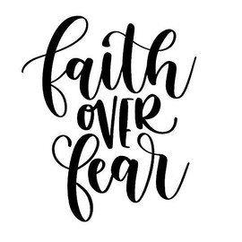 Faith Over Fear MKR Decal Vinyl Sticker |Cars Trucks Vans Walls Laptop|Black|5.5 x 5.1 in|MKR1264