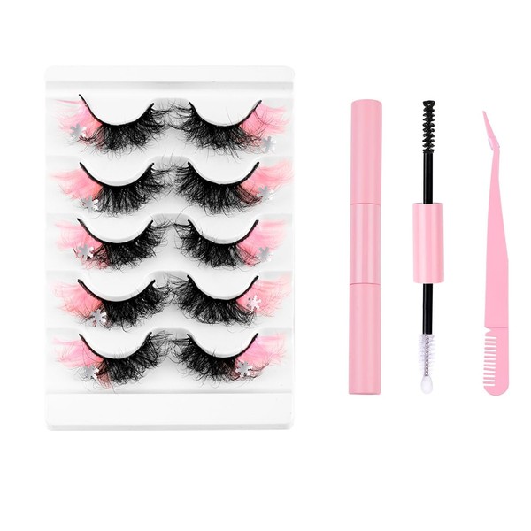FAIRYGATE Lashes 5 Pairs Sequin False Eyelashes Segmented Reusable Black
