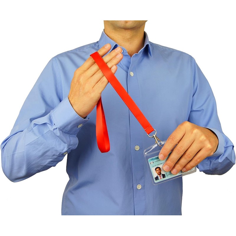 Lanyard with Clear Card Holder, Assorted Colours, Id Card Holder