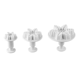 Dr.Oetker Decoration Cutter Christmas Snowflake Set of 3 5,5x5,5 cm in Silver, 5.5 x 5.5 x 3 cm