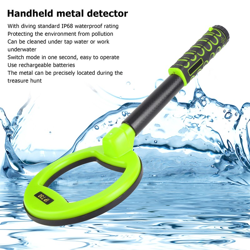 Underwater Metal Detector IP68 Waterproof 30m‑60m Handheld ABS Housing Gold