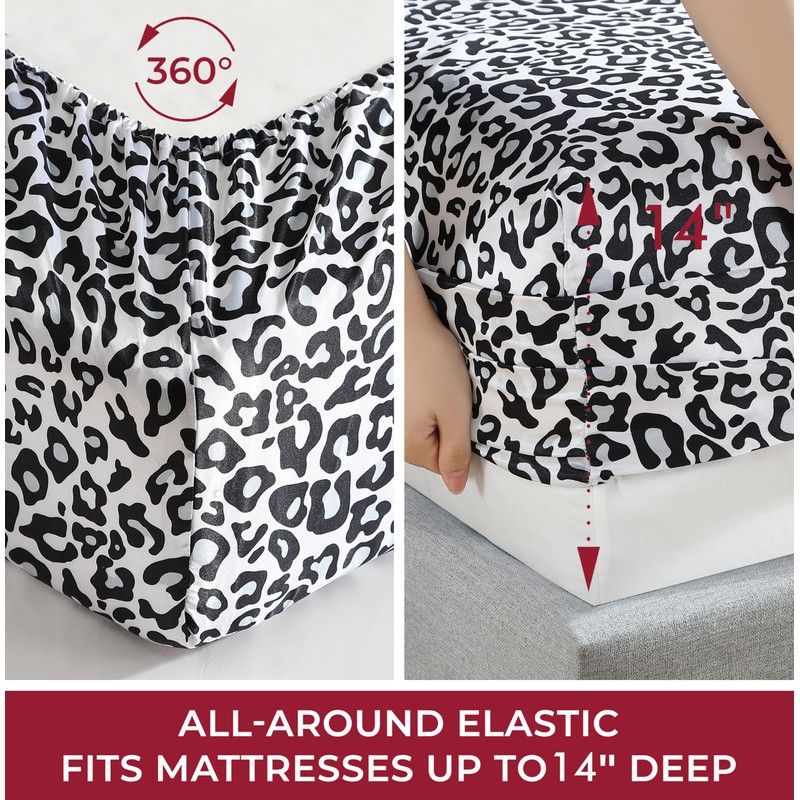 Beatrice Home Fashions 100% Luxury Satin Polyester Sheet Set, King,