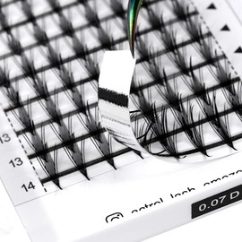 ACTROL Premade Manga Eyelash Spire Anime False Extension Lashes Volume Fluff Natural Cat Eye Lashes Tray(8-15Mix-D Curl)