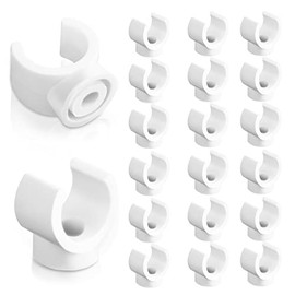 Abeillo 20 Packs 1/2 Inch PEX Clips Pipe Hangers Clamps Pipe Support Holder 16 mm U-Hook Hangers Water Pipe Holder Clamps Tubing Clamp Clips Socket