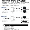 BL0123 TV Antenna Divider, 2 Distribution, 4K, 8K BS/CS/UHF/VHF/Terrestrial Digital