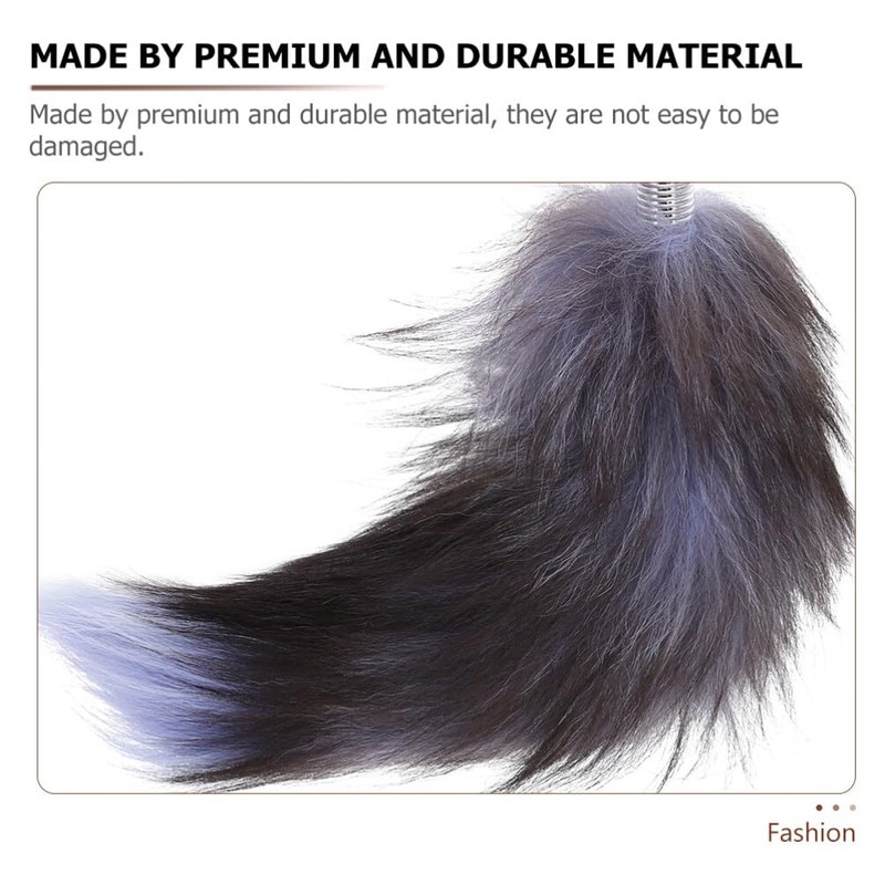 WRITWAA 2pcs Furry Keychain, Soft Fluffy Key Ring Pendant for