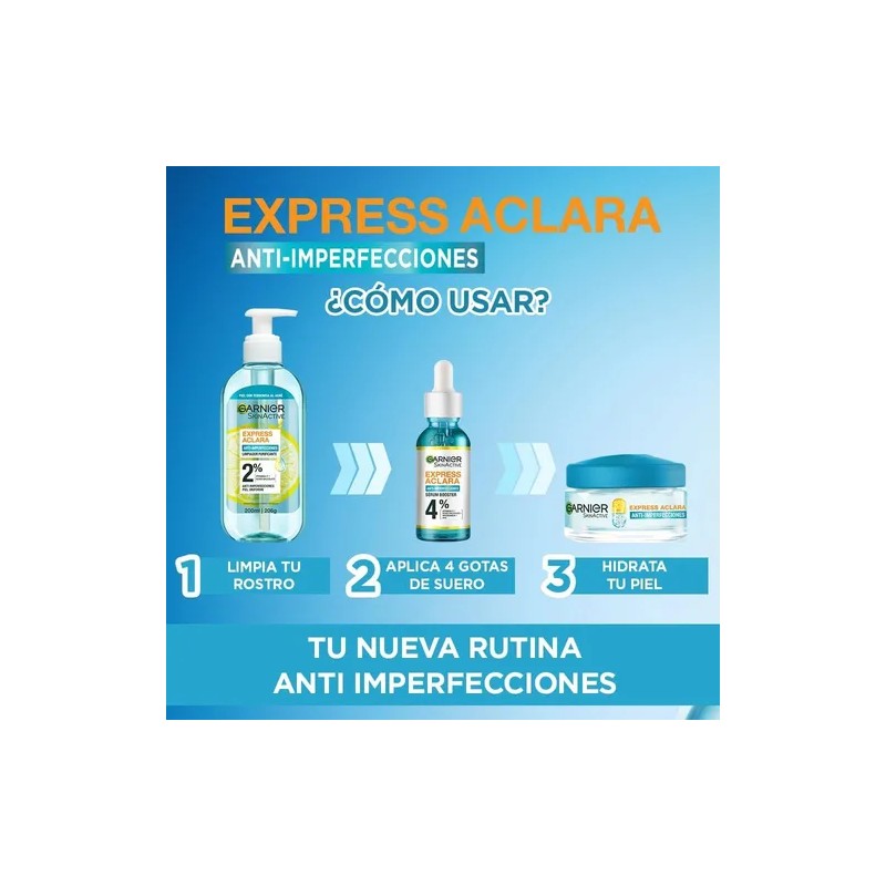 Kit Garnier Express Anti Imperfecciones Para Piel Grasa 3pzs