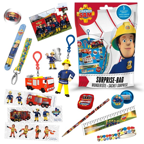 CRAZE 24010 Children's Surprise Bag Fireman Goodies School Supply in Gift Pouch