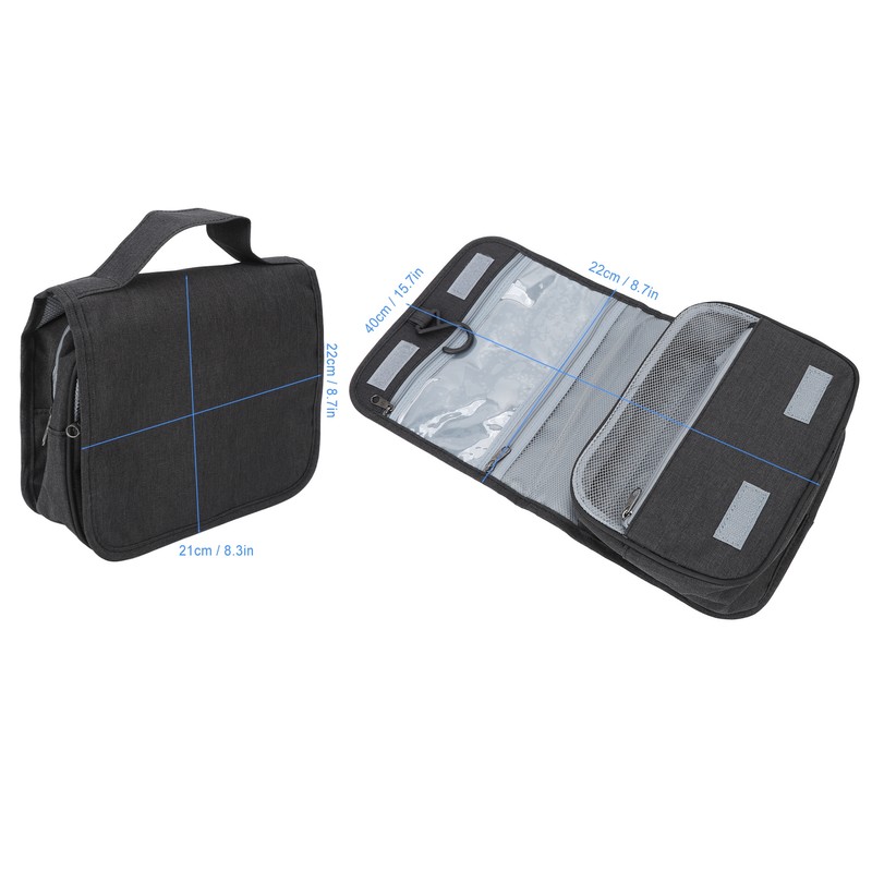 Hanging Toiletry Bag Large Capacity Grid Interlayer Classification Storage Waterproof