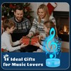 CoolGift Mart Music Note Night Light, 3D LED Optical Illusion