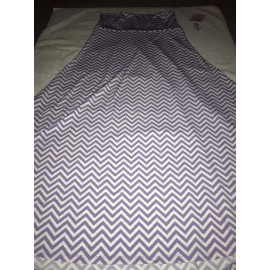 LuLaRoe MAXI White Purple Chevron Silky Stretch Skirt Dress XS 2/4 0/2 New 🦄
