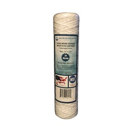 WF-SW1020 2.5-inch x 10-inch String Wound Sediment Water Filter Cartridge, fits in 10-inch standard size housings of undersink RO or filtration systems (1 Pack, 20 Micron)